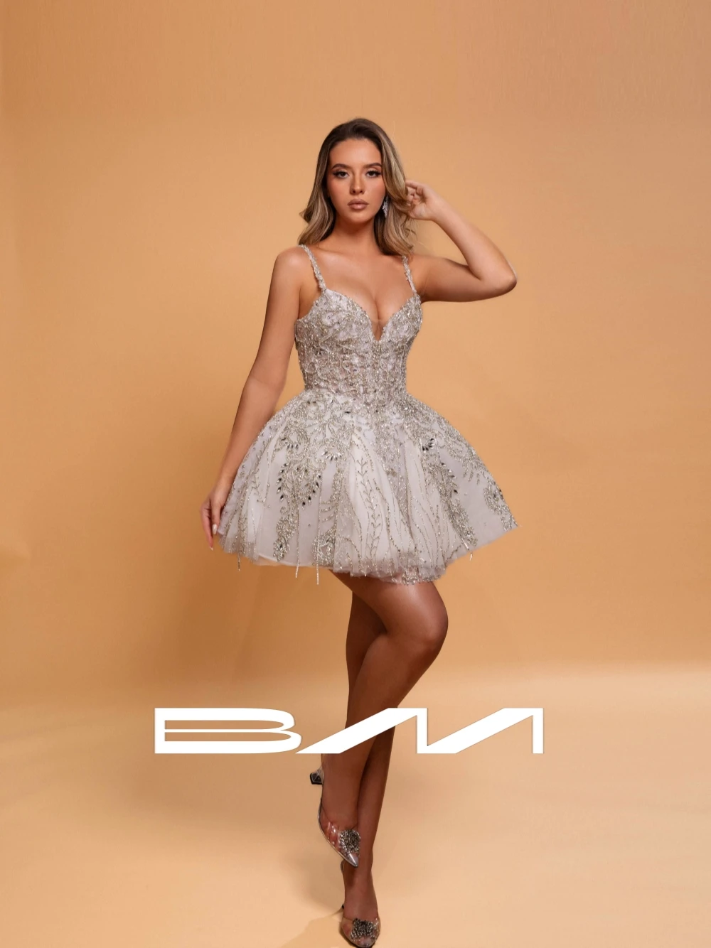 

Captivating Princess Glitter Evening Dress Customized Sexy Thin Straps Delicate Lace Up Back Crystals Birthday Party Cocktail