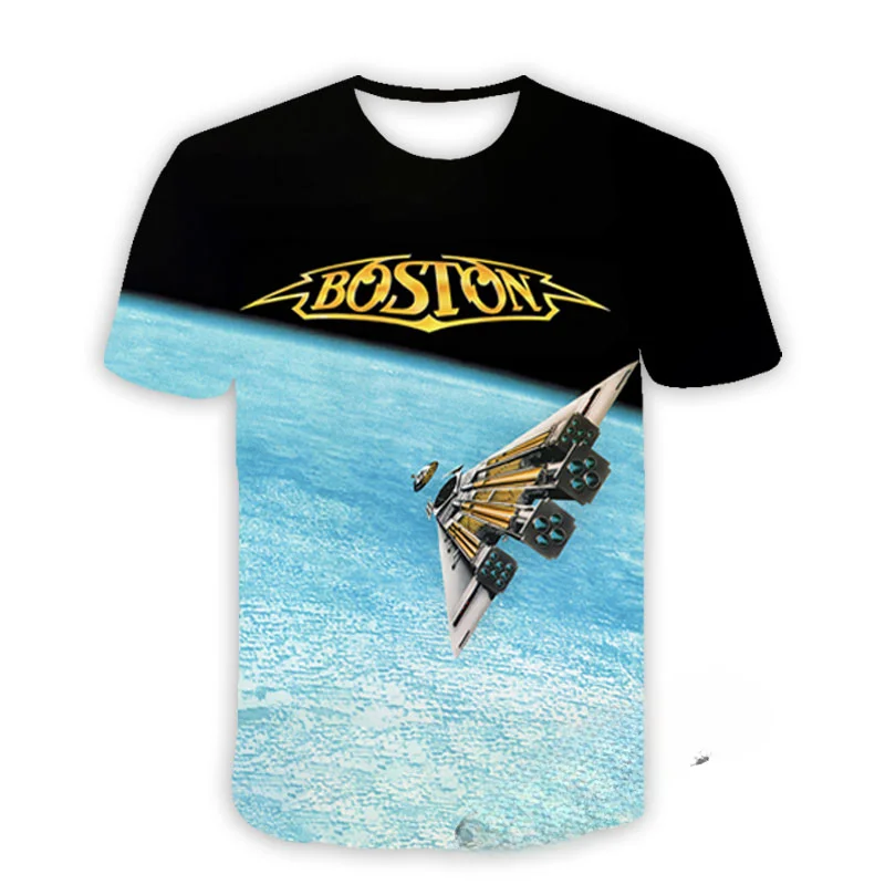 New Fashion Women/Men's 3D Print  Boston Rock  Band  Casual T-shirts Hip Hop Tshirts Harajuku Styles Tops Clothing