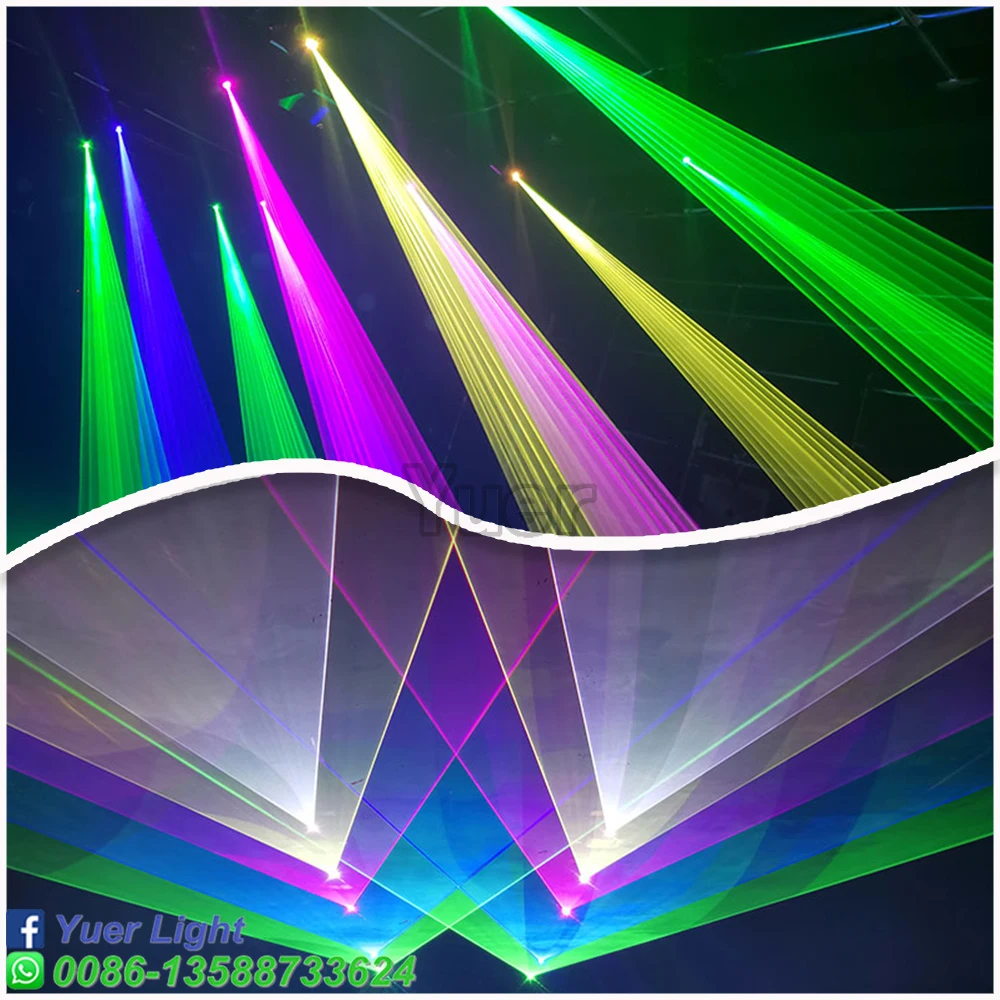 40kpps 6w 12 cor cheia rgb laser movendo a cabeça de luz profissional equipamento laser dmx512 dj discoteca palco casamento barra luz mostrar