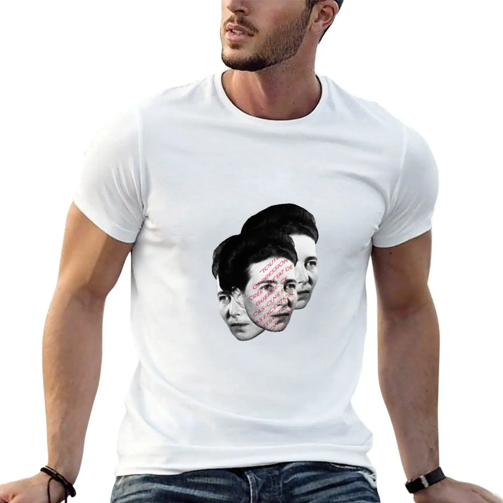 

Simone de Beauvoir Graphic Quote T-Shirt man t shirt luxury t shirts with prints funny t shirts man T-shirt