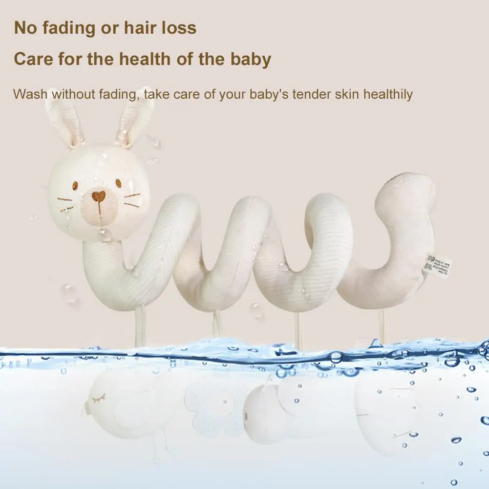 Passeggino giocattolo appeso peluche morbido cartone animato animali giocattolo sensoriale neonato regali passeggino a spirale staccabile giocattoli educativi