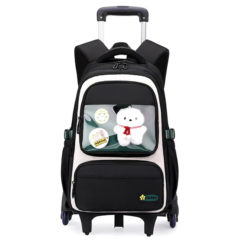 New Rolling Backpack with Wheels Trolley BookBag Elementary and Middle School Bags for Girls Luggage Mochilas Escolares Infantil