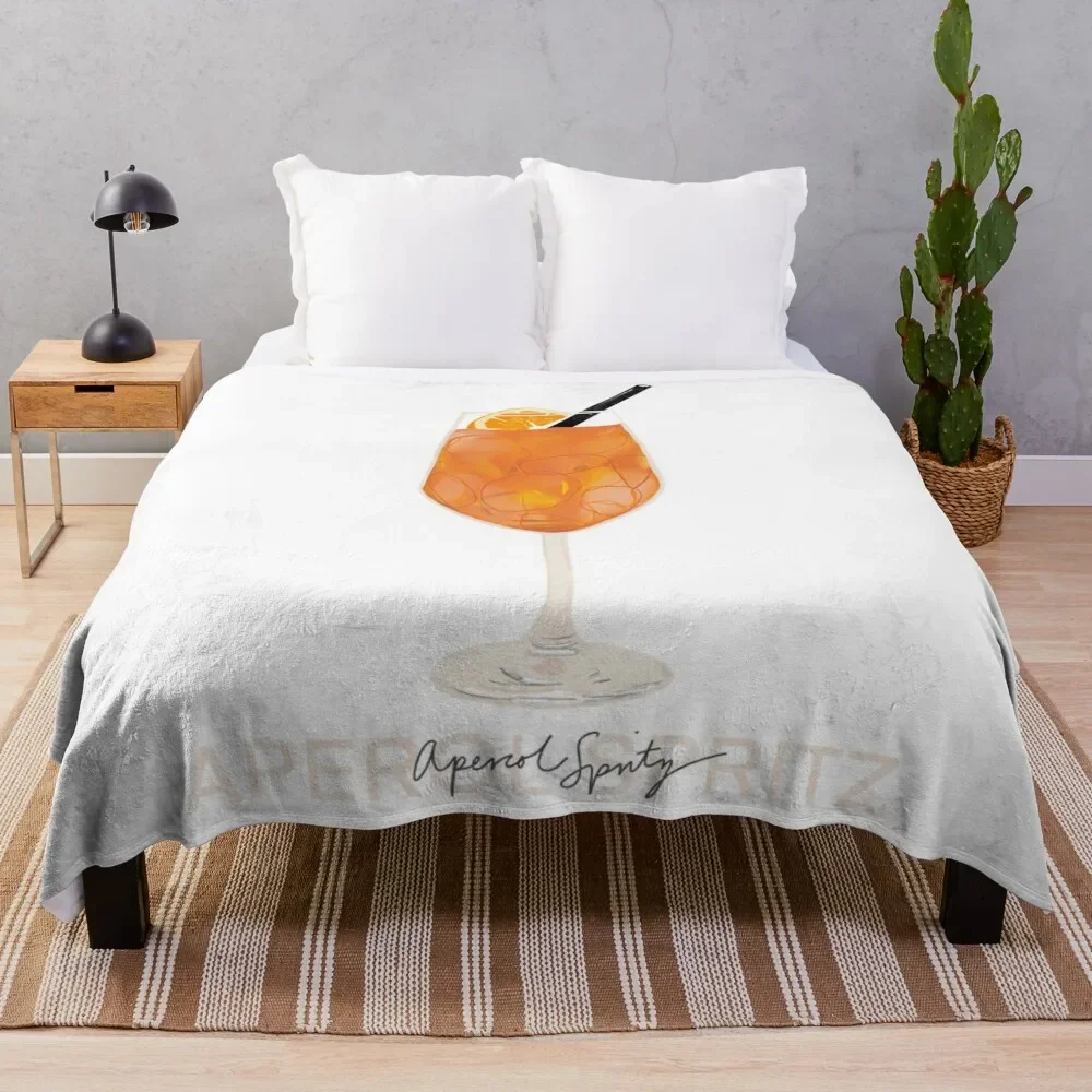 

Aperol Spritz Print \t Throw Blanket manga bed plaid Bed linens For Decorative Sofa Blankets