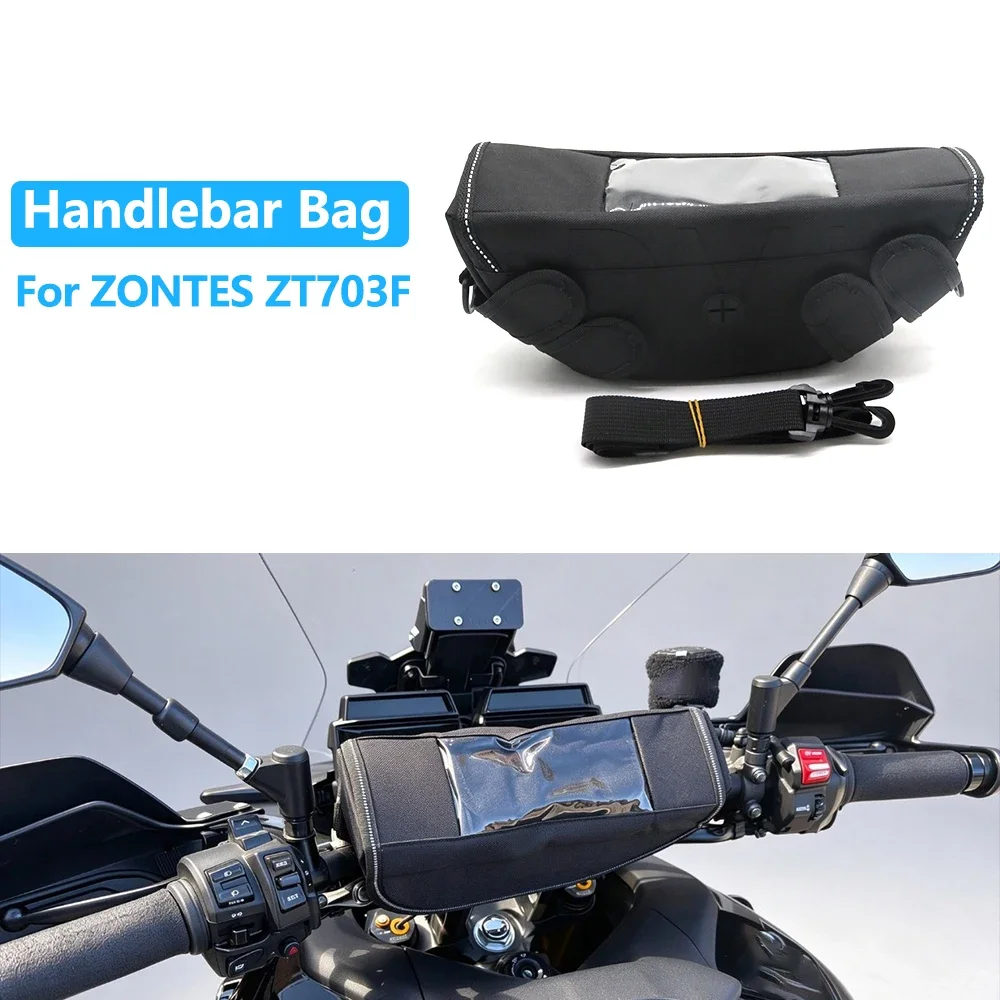 For Zontes 703F ZT703F Motorcycle Accessories Handlebar Travel Bag Motorcycle Waterproof Handlebar Storage Bag