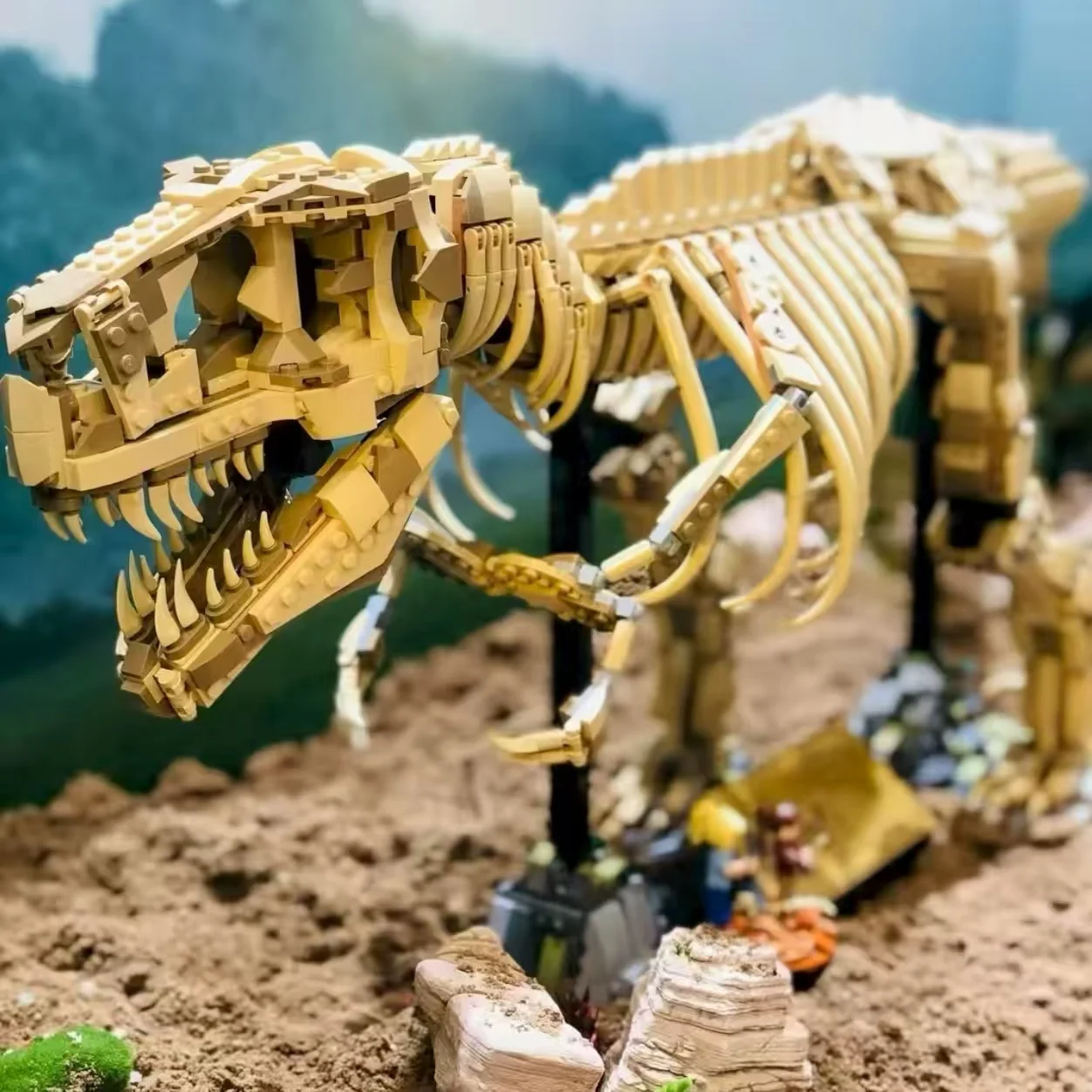 新しい 3145 個 76968 恐竜化石ティラノサウルスレックスデスクトップ装飾恐竜ワールドパーク子供男の子の誕生日プレゼント