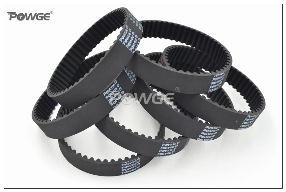 POWGE 260 5M Synchronous Length=260mm W=12/15/20mm Teeth=52 HTD 5M Closed-Loop Belt 260-5M HTD5M S5M Timing Belt Pulley 260-5M