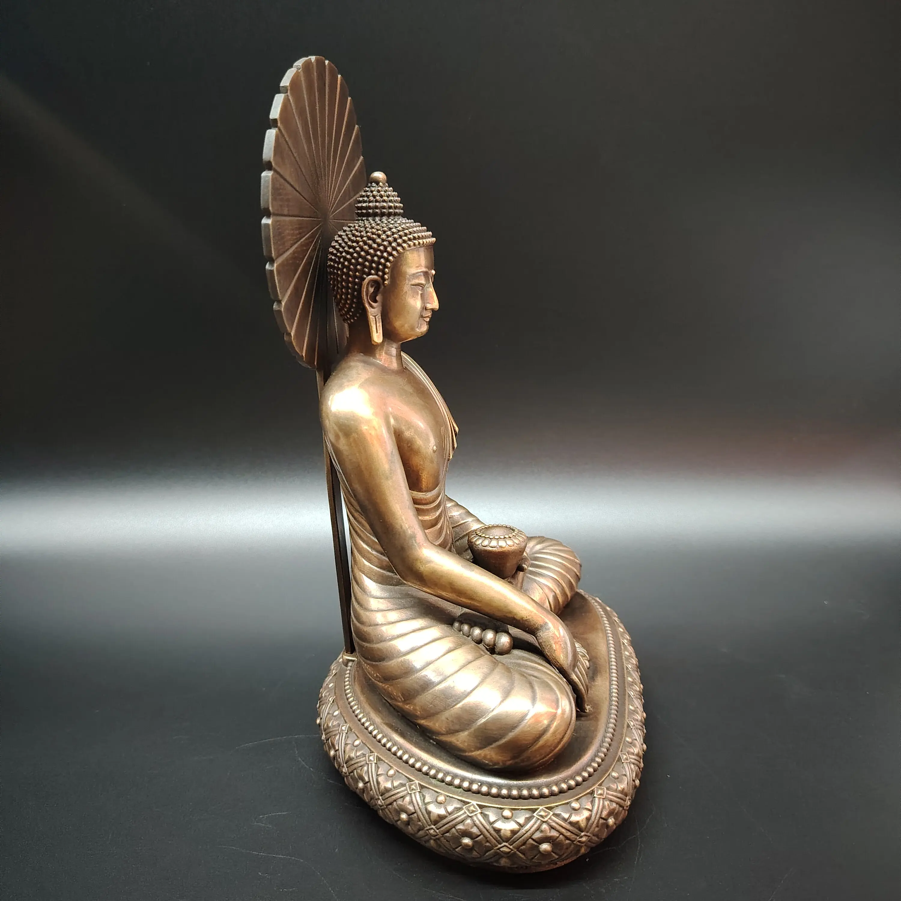 Tibetan Copper Shakyamuni Buddha Statue 25-Year-Old Life-Size 23cm Home Decor Blessing