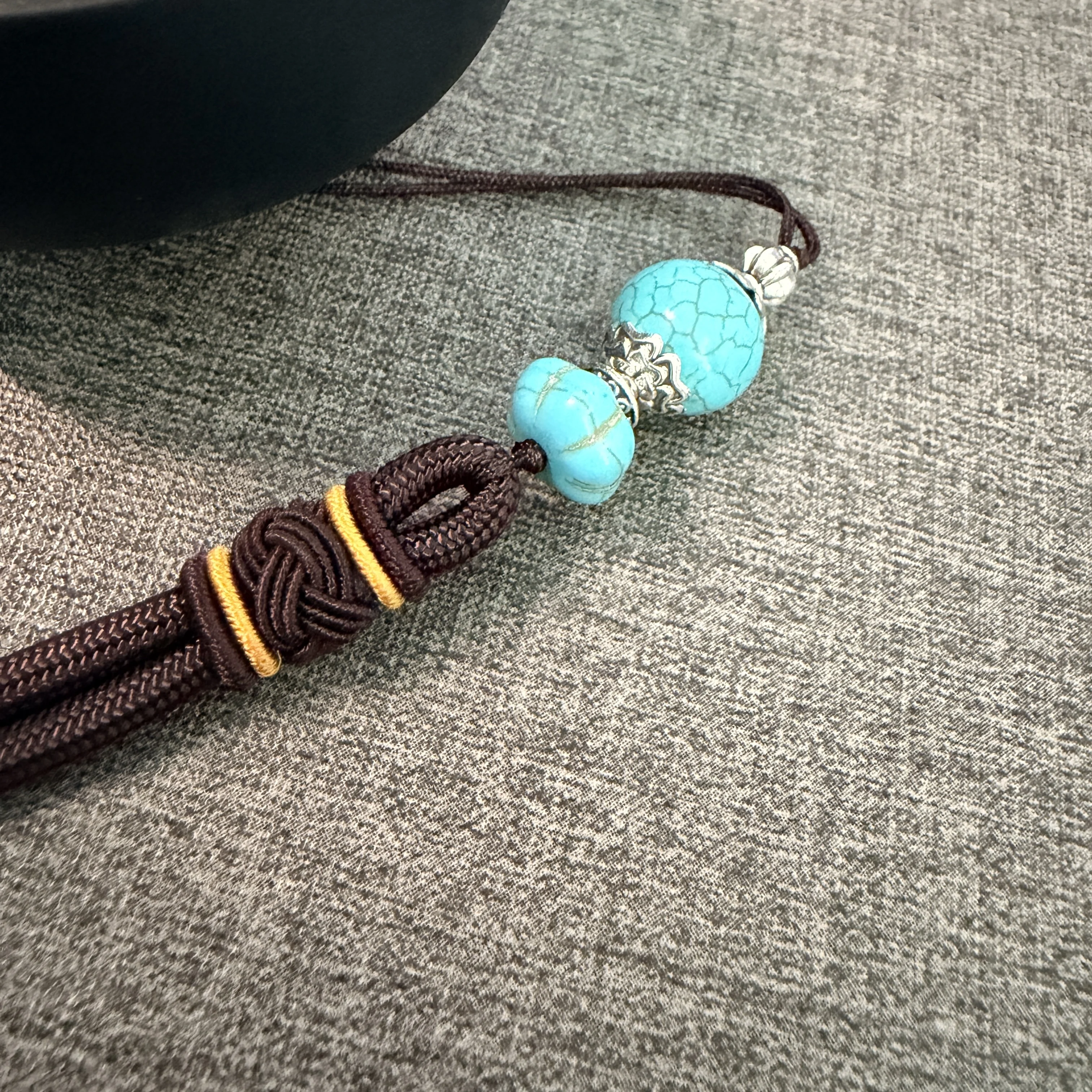 Bodhi Woven Wrist Rope with Lamp Prevent Loss Self-starting Metal Gyroscopic Wrist Trainer Silent Centrifugal Hand Grip
