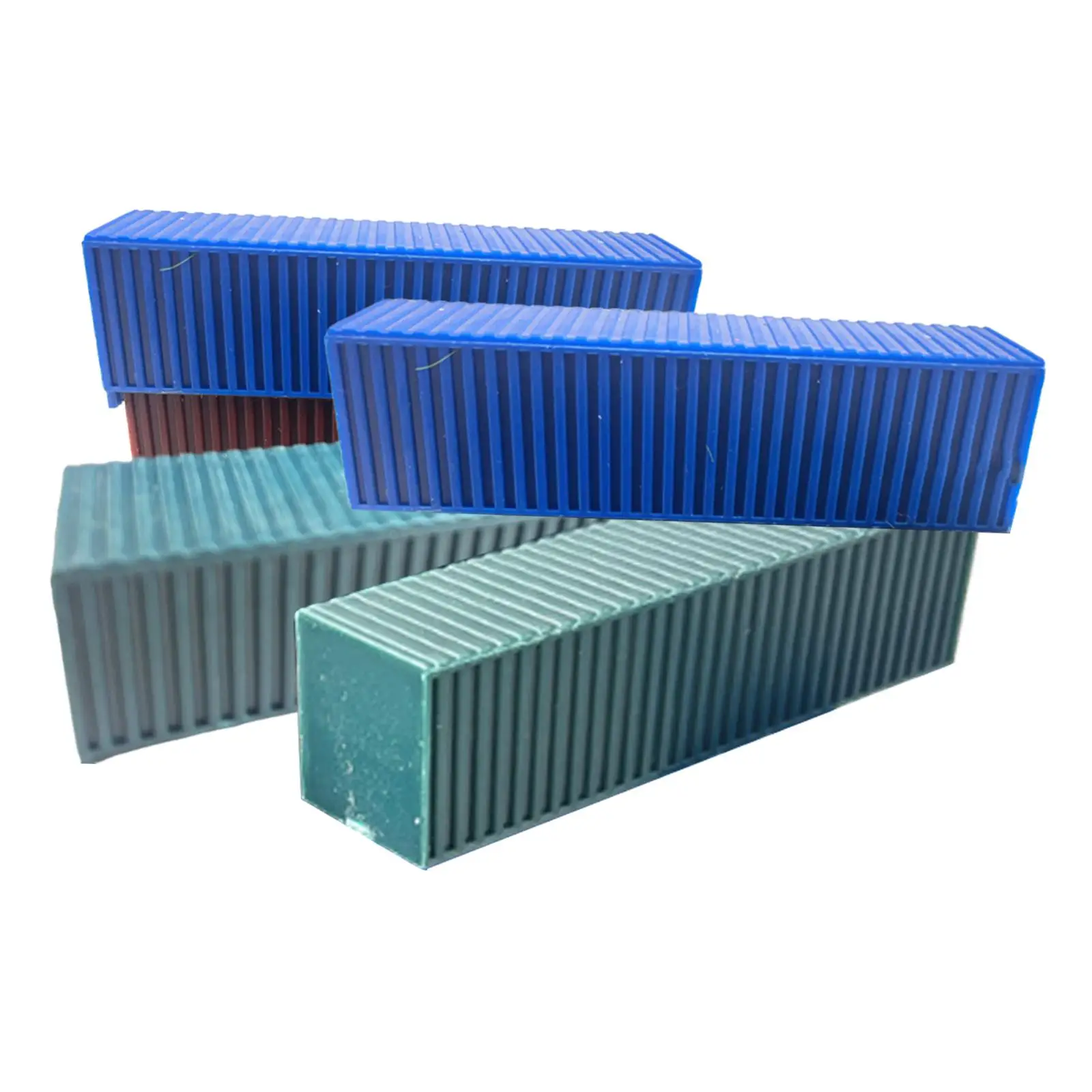 Simulated Shipping Cargo Container Miniatures 5pcs for Railway Train Scene Diorama Landscape Model Building