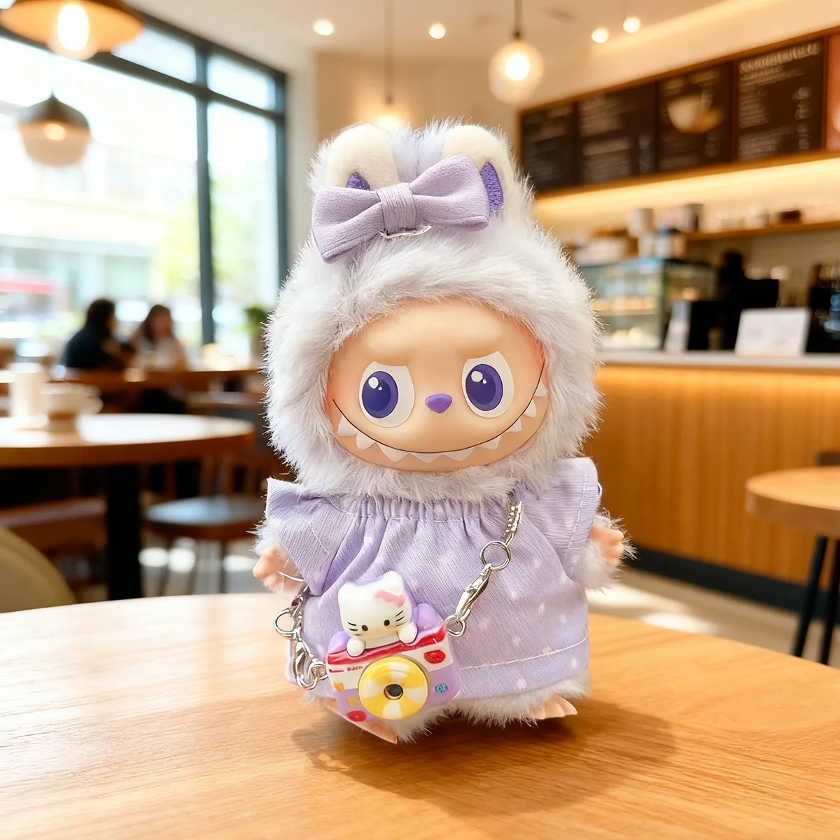 [No Doll] Mini Plush Doll's Clothes for Mini Labubu 4.0 For Love Series Floral Skirt Set Doll Outfit Accessories Gifts