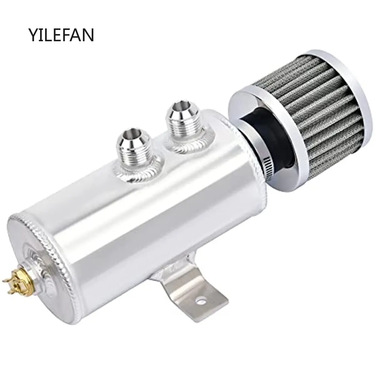 

ENERGY 10AN Baffled Oil Catch Can Oil Breather Tank with Valve 750ML Universal Aluminum