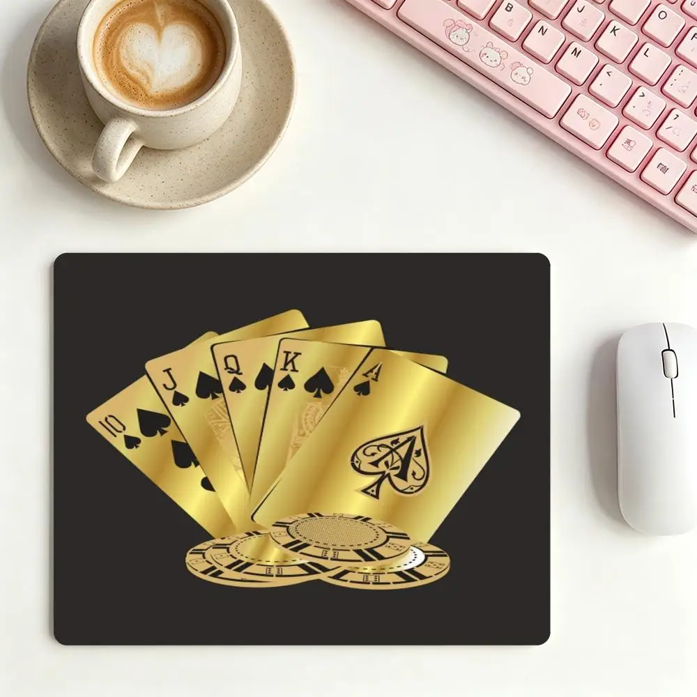 Green poker suit border decorative Mouse pads laptop games office desktop bedroom learning anti slip table mat