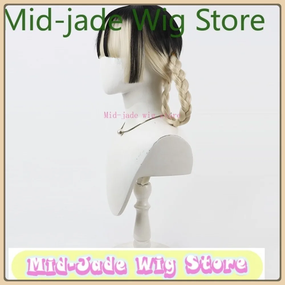 Peruka Mid-jade Wig Store Hololive VTener Juutoku Fuurindou Raden Cosplay Halloween Anime Gra Role-playing Rekwizyty do przebrania