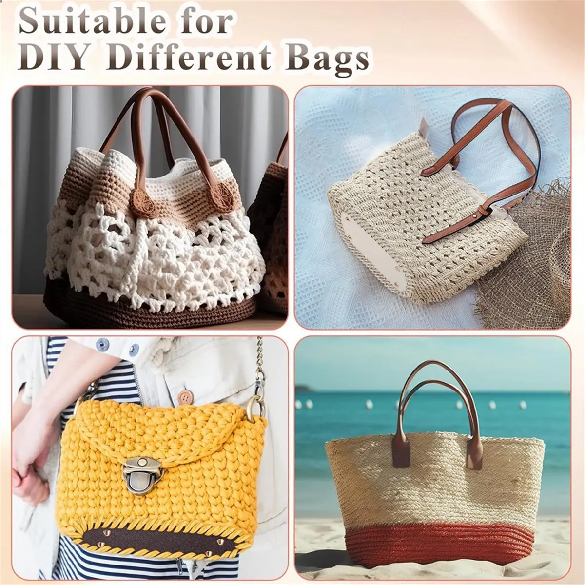 Best of 2026 Purse Bottoms for Crochet Bags with 2 Pcs Hook, Crochet Purse Kit Basket Base Leather Bag Bottoms