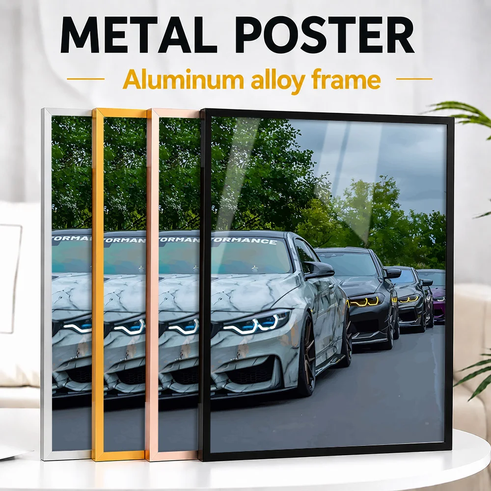 Germany Cars Framed Metal Poster Personalized Photo Sleek Performance Style Wall Art For Living Room Special Housewarming Gift