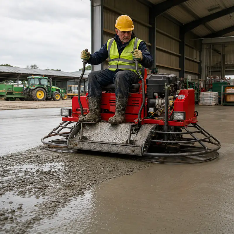 Fast Working Riding Power Trowel Customized Ride on Power Trowel with Responsive Steering Levers for Large Warehouse Projects