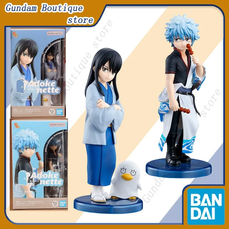 Bandai Genuine Adokenette GINTAMA Katsura Kotarou Sakata Gintoki Anime Action Figure Collectible Finished Goods Model Toys Gift