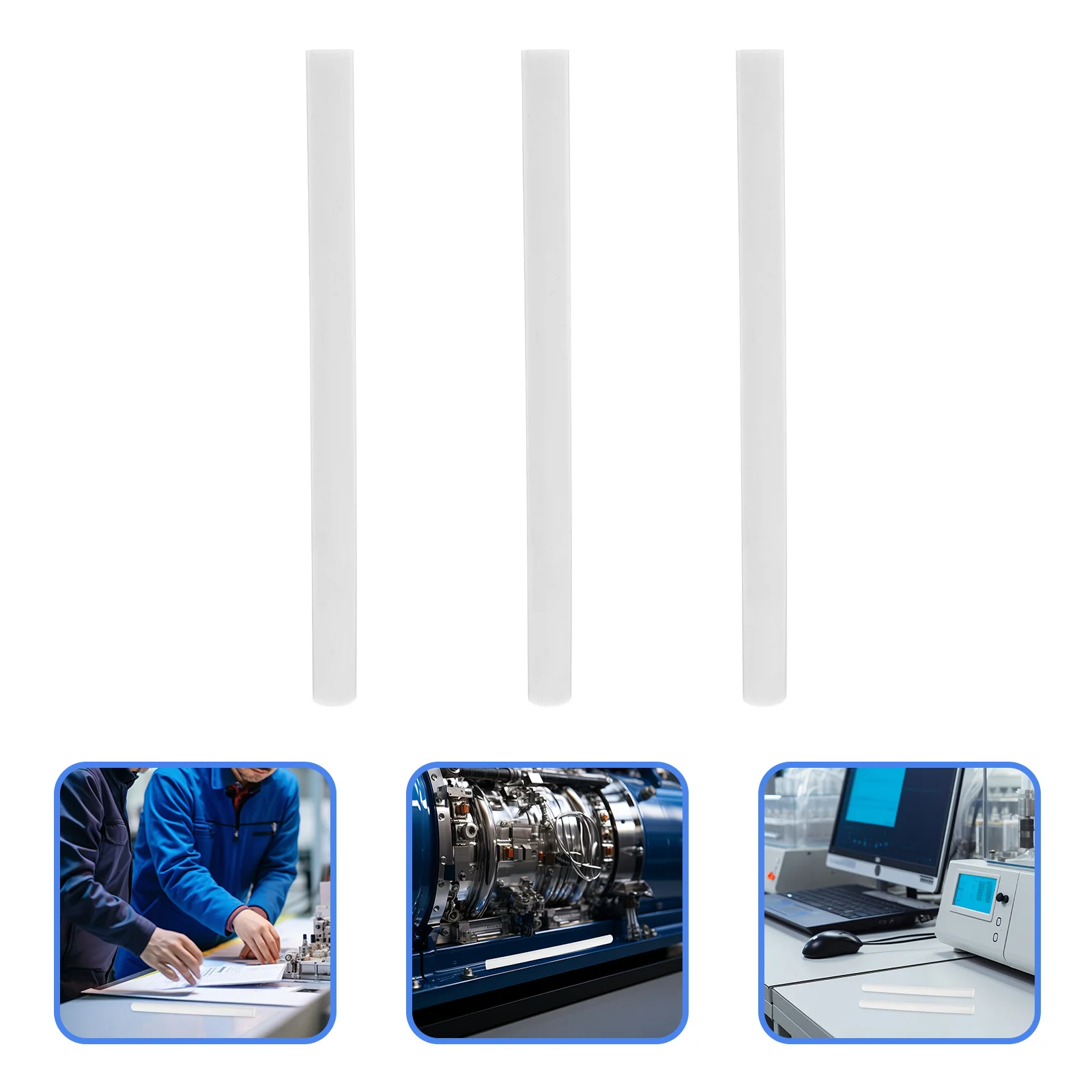 

3Pcs Pom Round Rods Medium Length Multipurpose Cylindrical Rods for Welding Drilling Milling Turning Milling Machine Pads