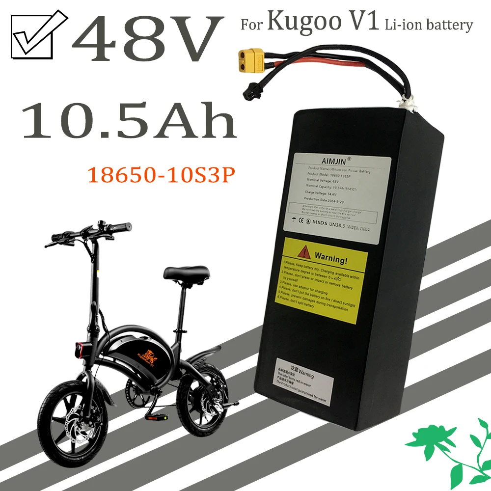 

13S3P 48V 10.5AH For Kugoo V1 Scooter battery Two seater Electric Bicycle/Bicycle/400W New Li-ion battery pack