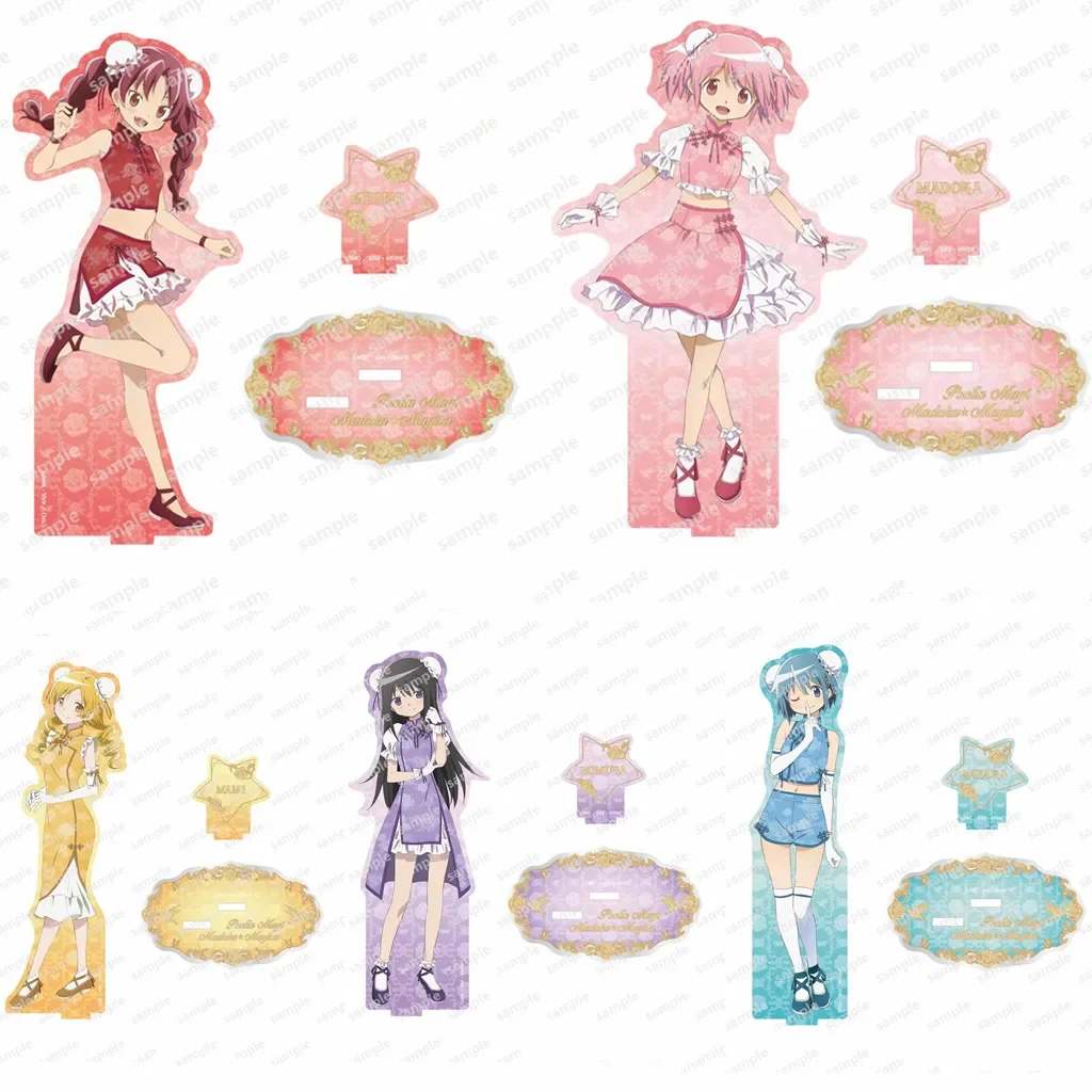 

Game Akemi Homura Miki Sayaka Mami Sakura Kyouko Anime Kaname Madoka Acrylic Stand Doll Figure Model Plate Toy for Gift