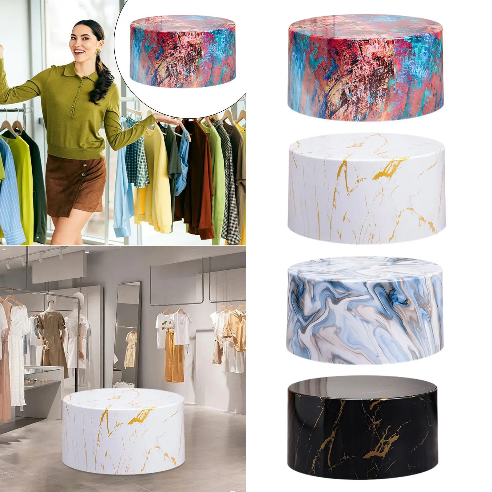 

Cylinder Stand Display Risers Column for Shoe Bags Show Model Mannequin