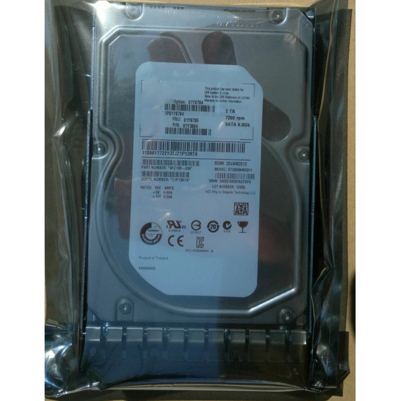 

100%New In box 3 year warranty 3TB 7.2K SATA 3.5" 81Y9774 81Y9775 Need more angles photos, please contact me