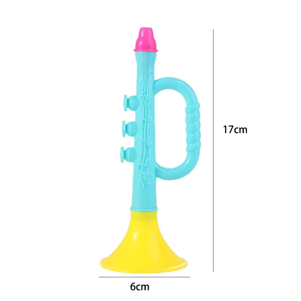 교육 악기 다채로운 플라스틱 트럼펫 아기 경적 장난감, 어린이 장난감, 최고의 선물, 17cm