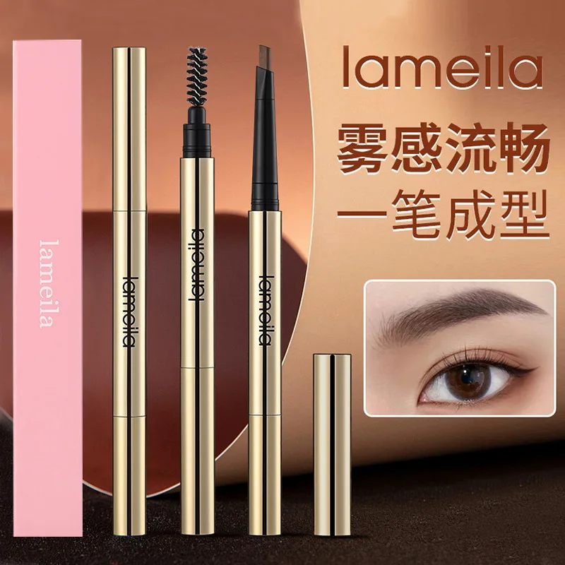 

Двусторонний автоматический вращающийся карандаш для бровей, косметика для женщин, карандаш для бровей Charlotte, стойкий, не размазывающийся карандаш для глаз