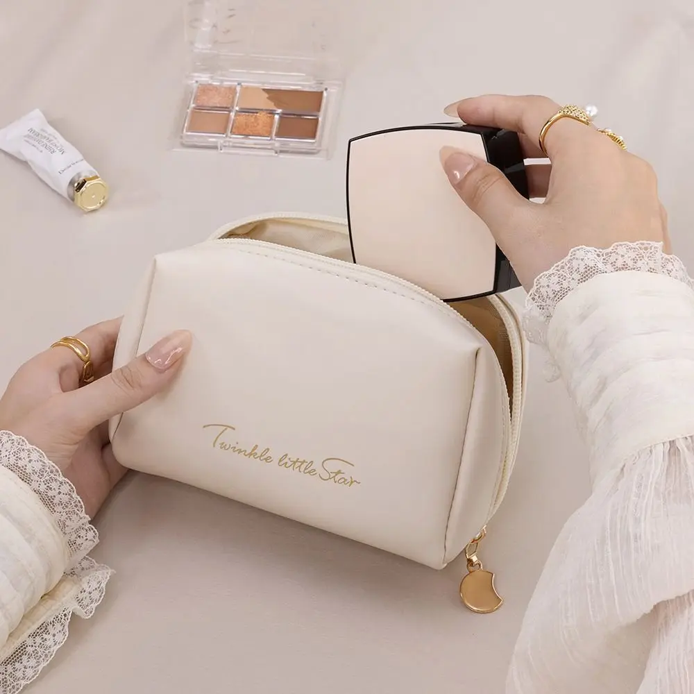 

Multi-function Large Capacity Makeup Bag PU Leather Waterproof Storage Bag Handbag Travel