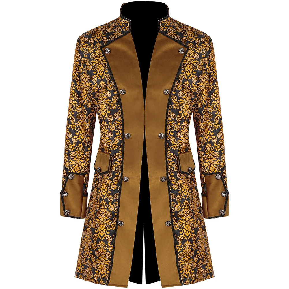 

Dating Holiday Office Vacation Coat Man Clothes Lapel Neack Medieval Coat Men Steampunk Jacket Renaissance Costume Trench Coat