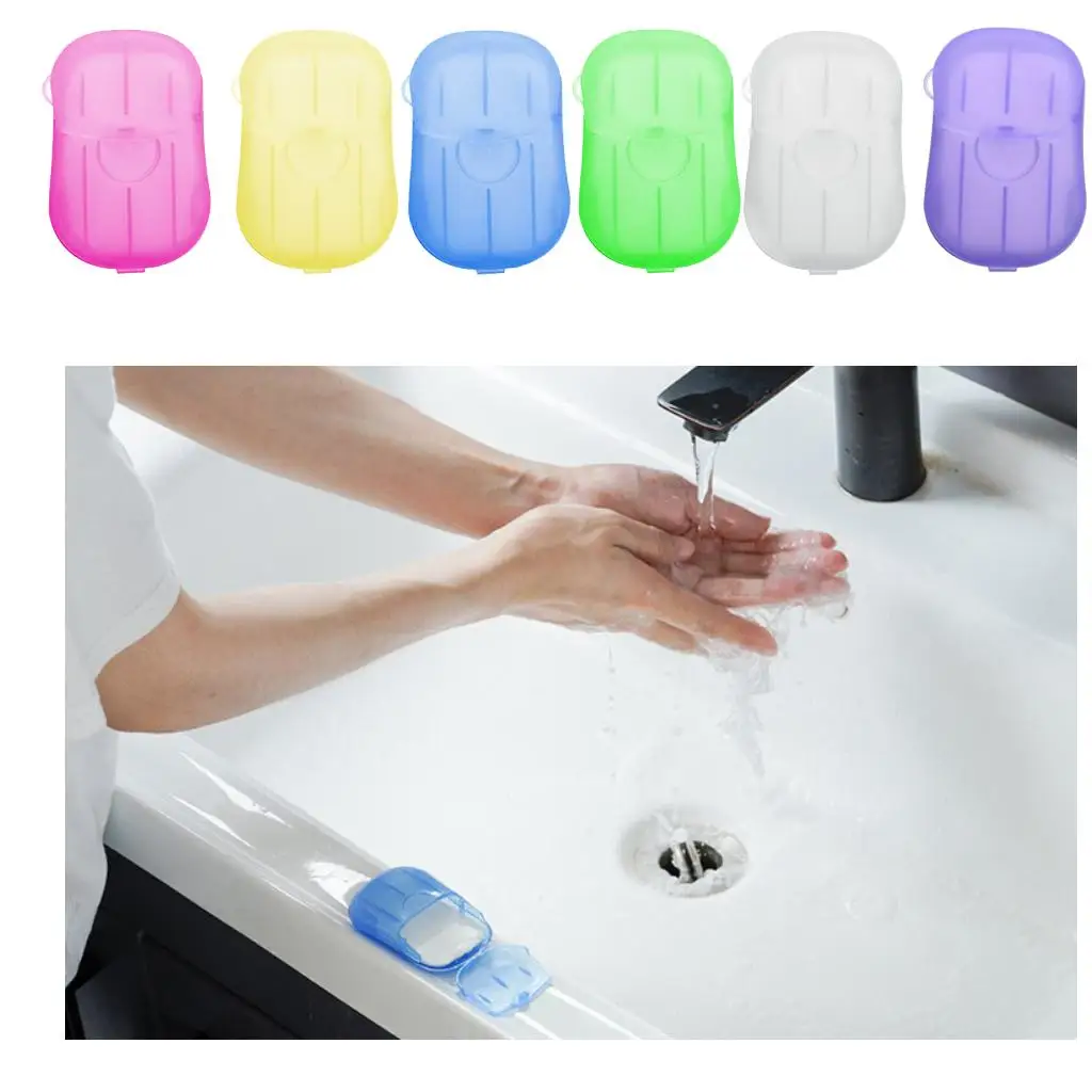 Mini Boxed Disposable Soap Sheets Portable Hand Washing Paper Bar for Travel Bath Camping