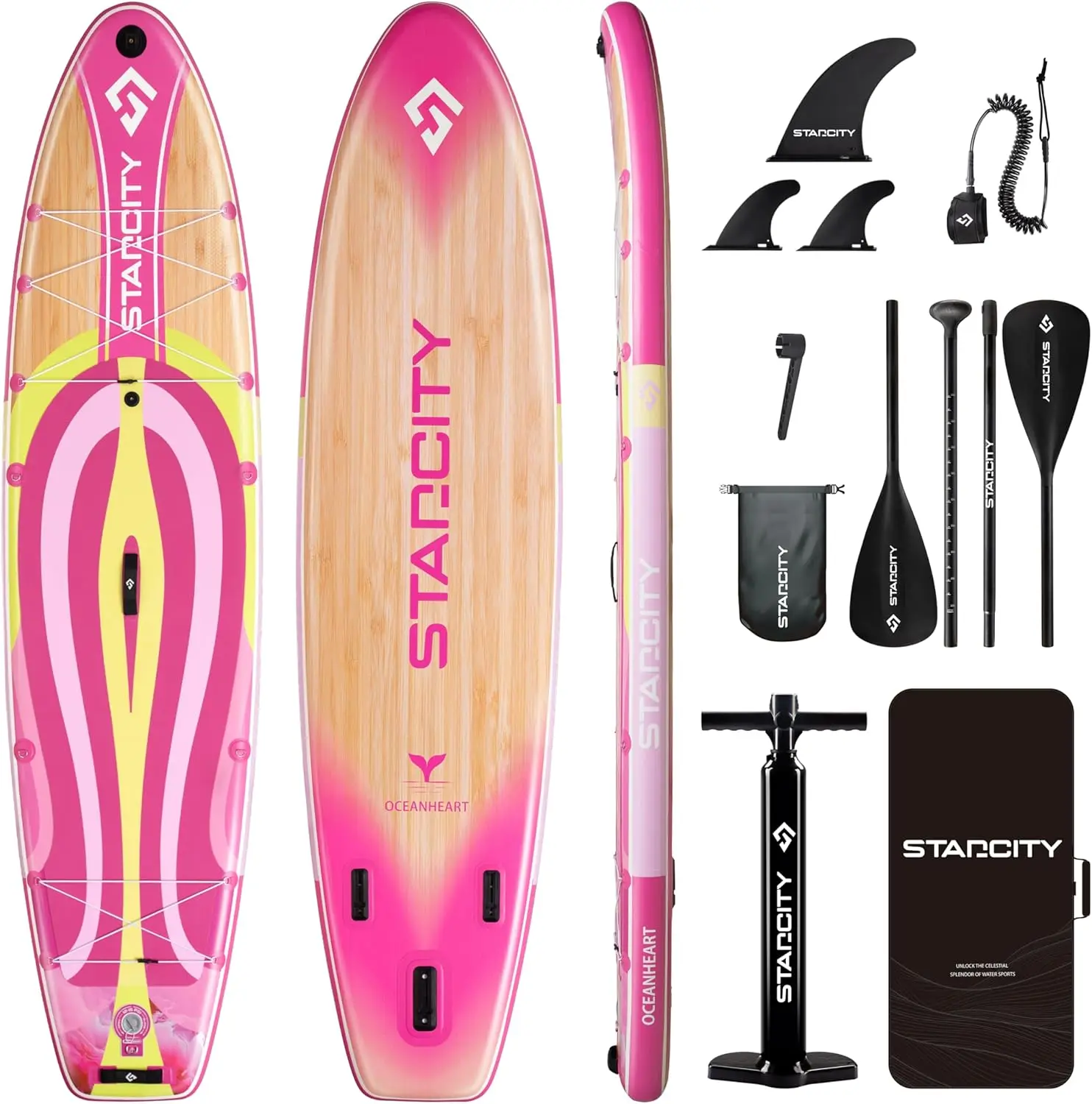 

11'6"x34"x6" Inflatable SUP Board for Adults, Stable Non-Slip Design, Easy to Use