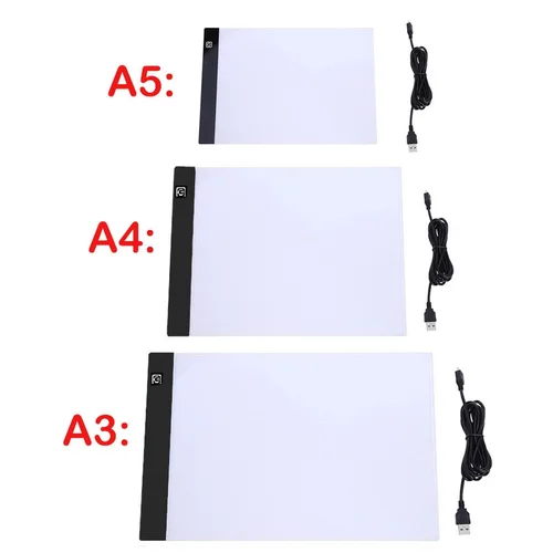 Almohadilla de luz Led regulable de tres niveles A3/A4/A5, tablero de dibujo, caja de luz de rastreo, protección ocular más fácil para pintura de diamantes