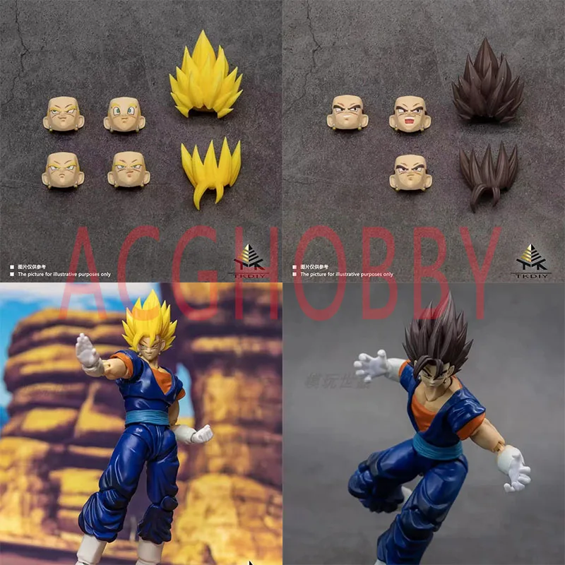 In Stock TKDIY TKCUSTOM TK Dragon Ball SH Figuarts SHF Fit Vegetto Goku Vegeta Custom Headsculpt Set Anime Action Figures Toys