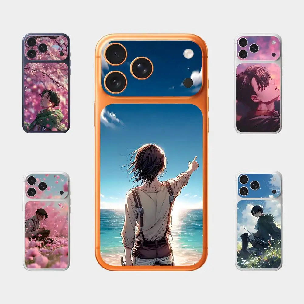 

Anime L-Levii A-Ackermaan Plain Decal Skin for iPhone17 Pro ProMax Back Film Cover Wrap Anti-scratch Durable Sticker