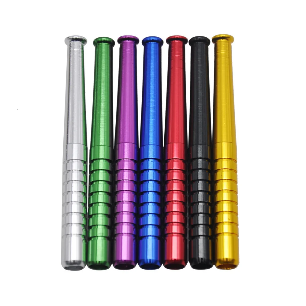 5pcs Aluminum Alloy Straw 78mm Light-weight Metal Pipe Tube Cool Gadget for Men