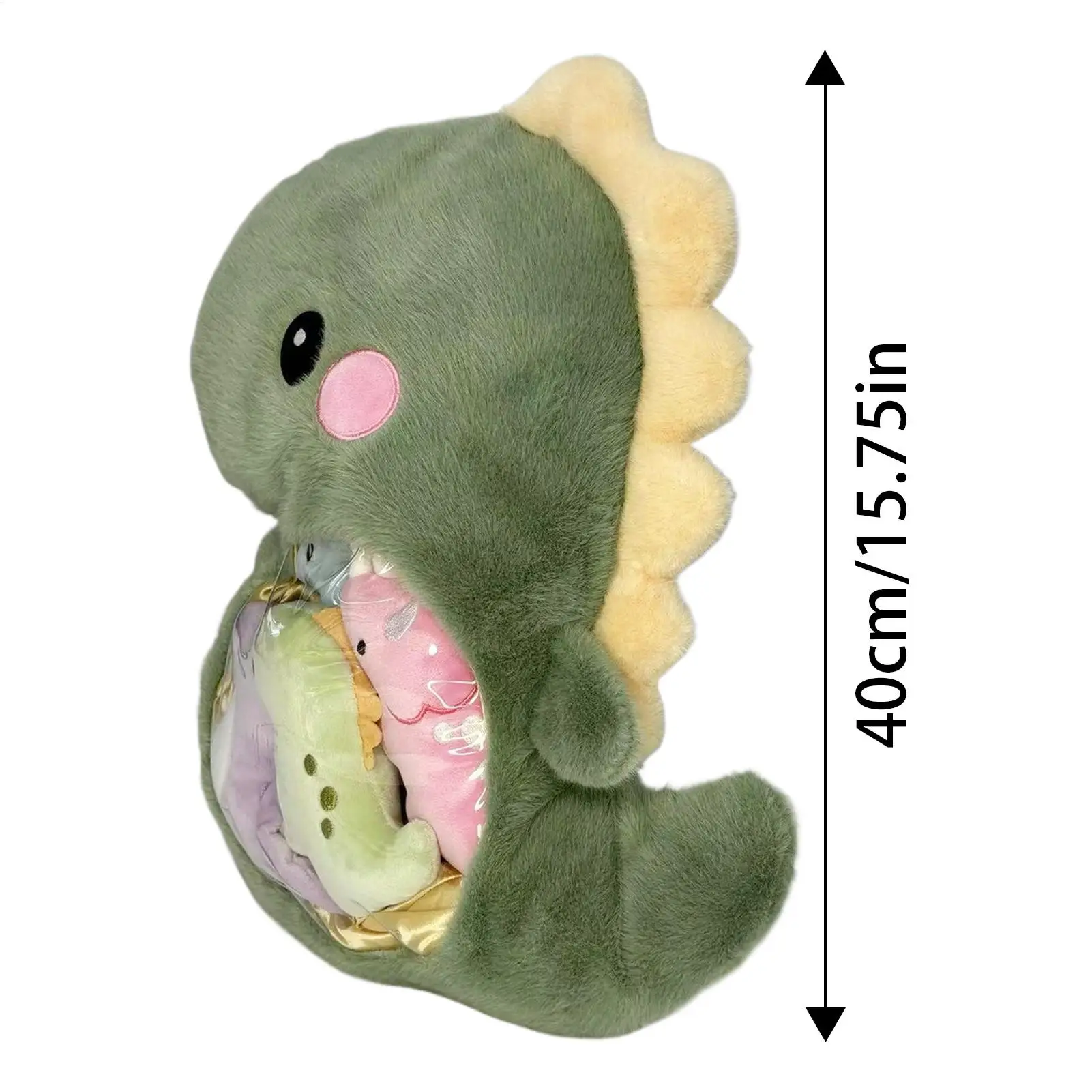 Gefüllter Dinosaurier-Plüsch, niedliches Stofftier, Plüschtier, umarmbare Puppe, Kinderzimmer, Dekoration, Kissen für Sofa, Bett, Couch, Auto, Stuhl, Schreibtisch