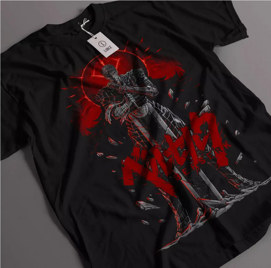 Berserk Guts Shirt Skull Knight 90s T-Shirt Gatsu Tshirt All Sizes Anime Manga