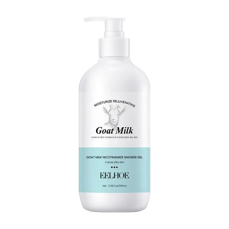 Gel de ducha de niacinamida de leche de cabra para mujer, exfoliante corporal, aclaramiento de la piel, hidratante, Control de melanina