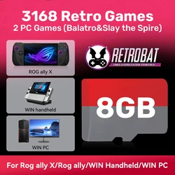 Oyun TF kartı ile 3168 Retro oyunlar ve Rog Ally için 2 PC oyunları/Rog Ally X/GPD WIN4/LEGION gitmek/WIN PC ve dizüstü 8GB oyun kartı tak & çalıştır
