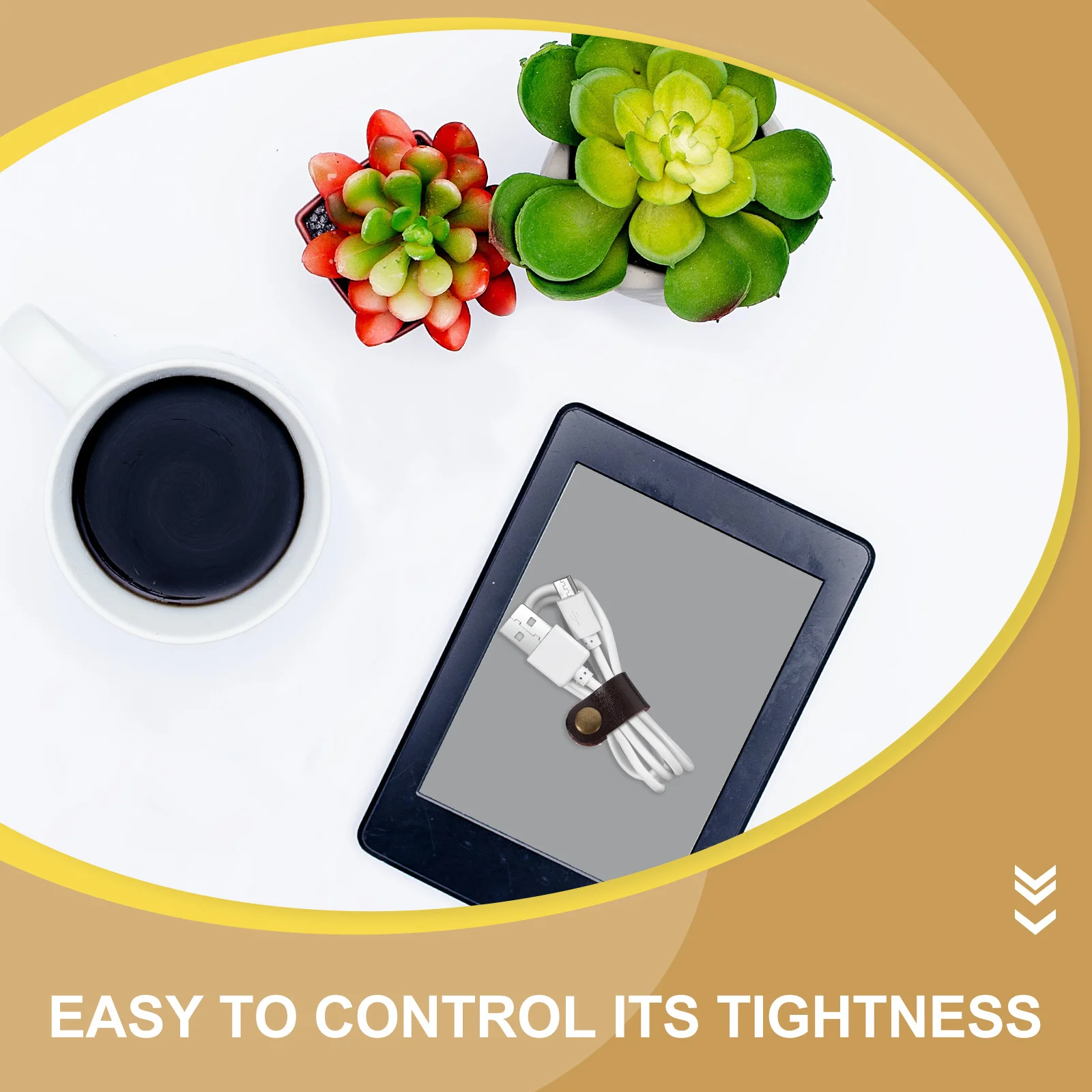 

10pcs Data Line Tidy Strap For Usb Charging Cord Cable Organizer Snap Button Closure Mixed Colors Wire Management Tool