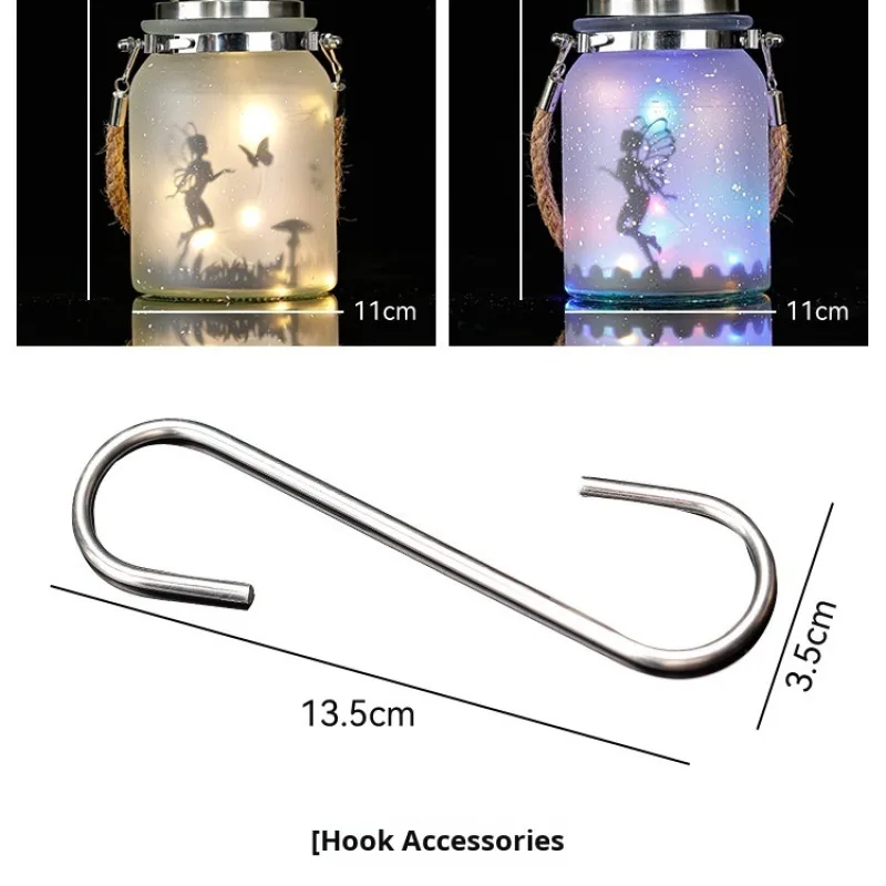 Courtyard Garden Elf Decorative Outdoor Glass Bottle Lamp Solar Outdoor Decorative Glass Bottle Lamp