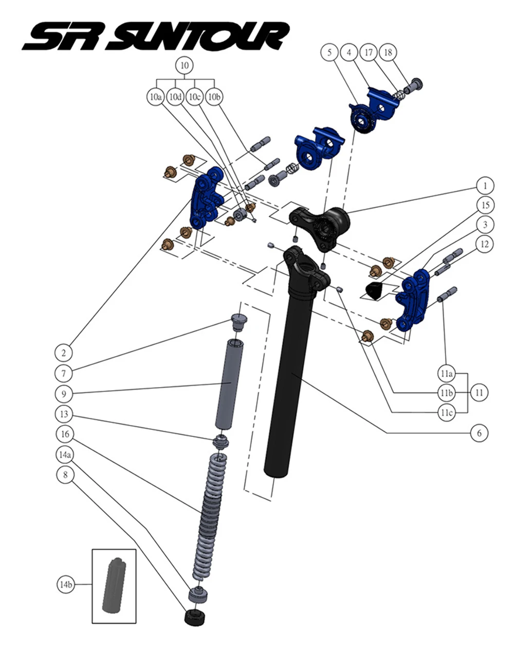 25 NEUE SR SUNTOUR NCX Fahrrad Dämpfung Suspension Sattelstütze Mountainbike Stoßdämpfer Reise Sattelstütze 27,2mm 30,9mm 31,6mm – Detail 6