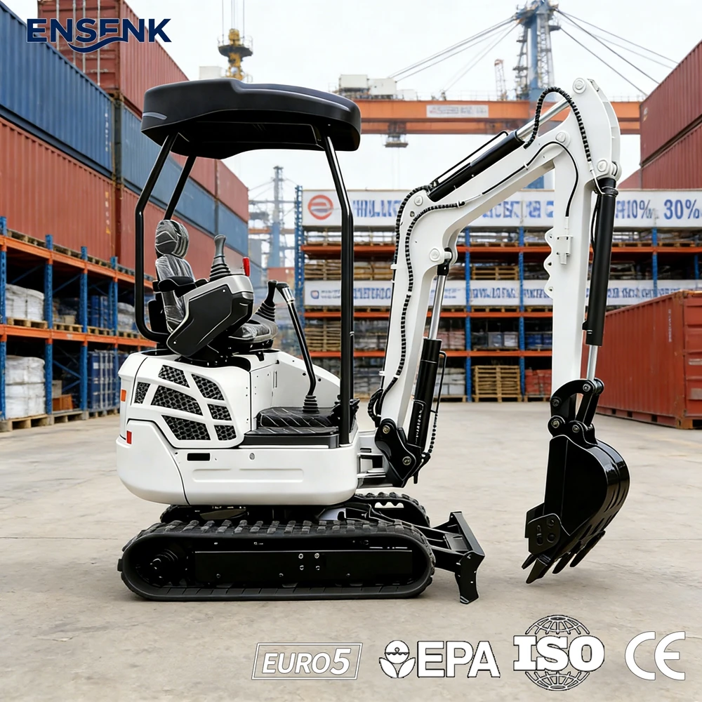 

Mini Excavator 1.0Ton Home Jardin Construction Kubota Engine Tools With Attachments Thumb Clamp