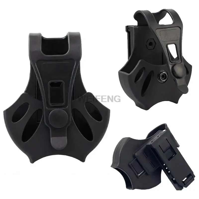 전술 Molle 수갑 케이스 경찰 족쇄 홀스터 수갑 홀더 주머니 360도 회전 Molle 벨트 클립