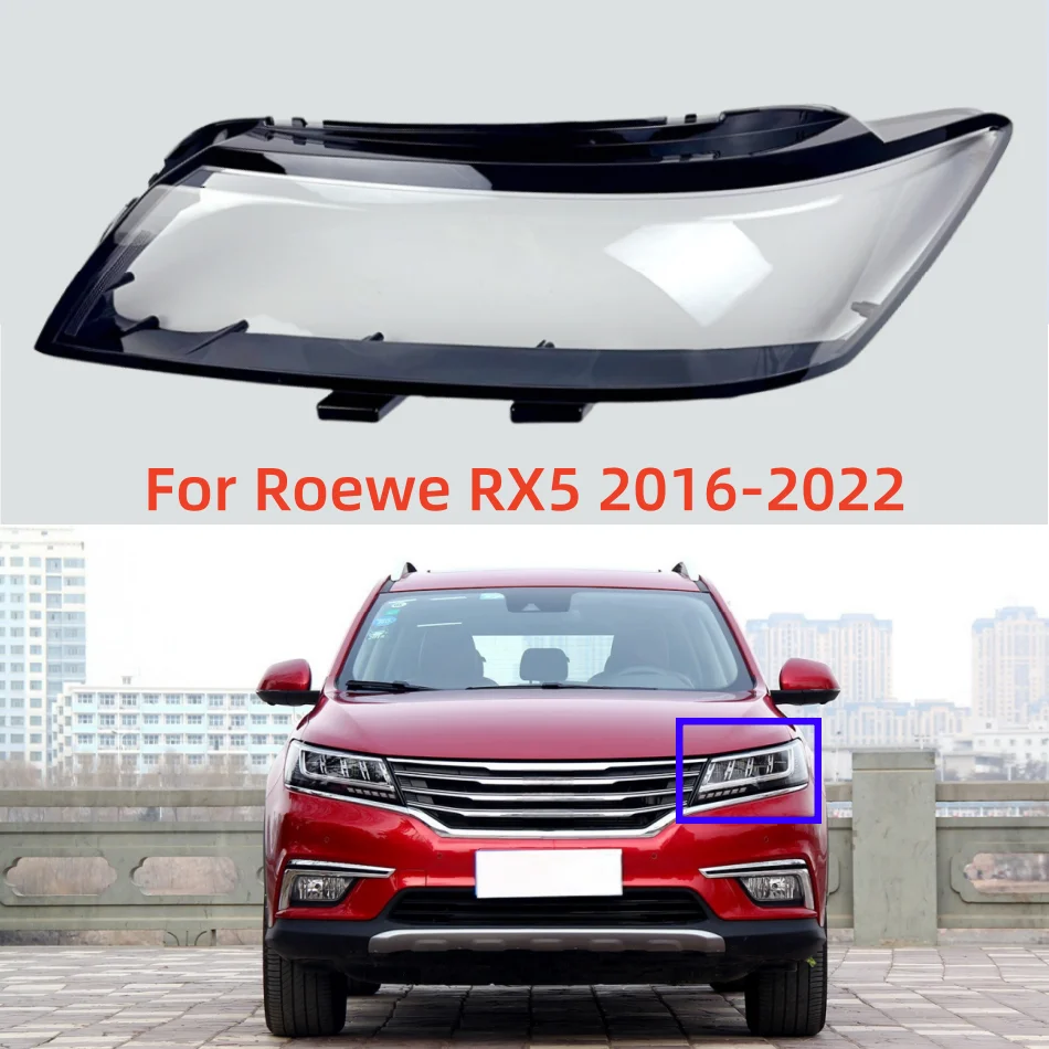 

For Roewe RX5 2016 to 2022 Headlamps Cover Transparent Headlight Shell Lens Plexiglass Replace Original Lampshade
