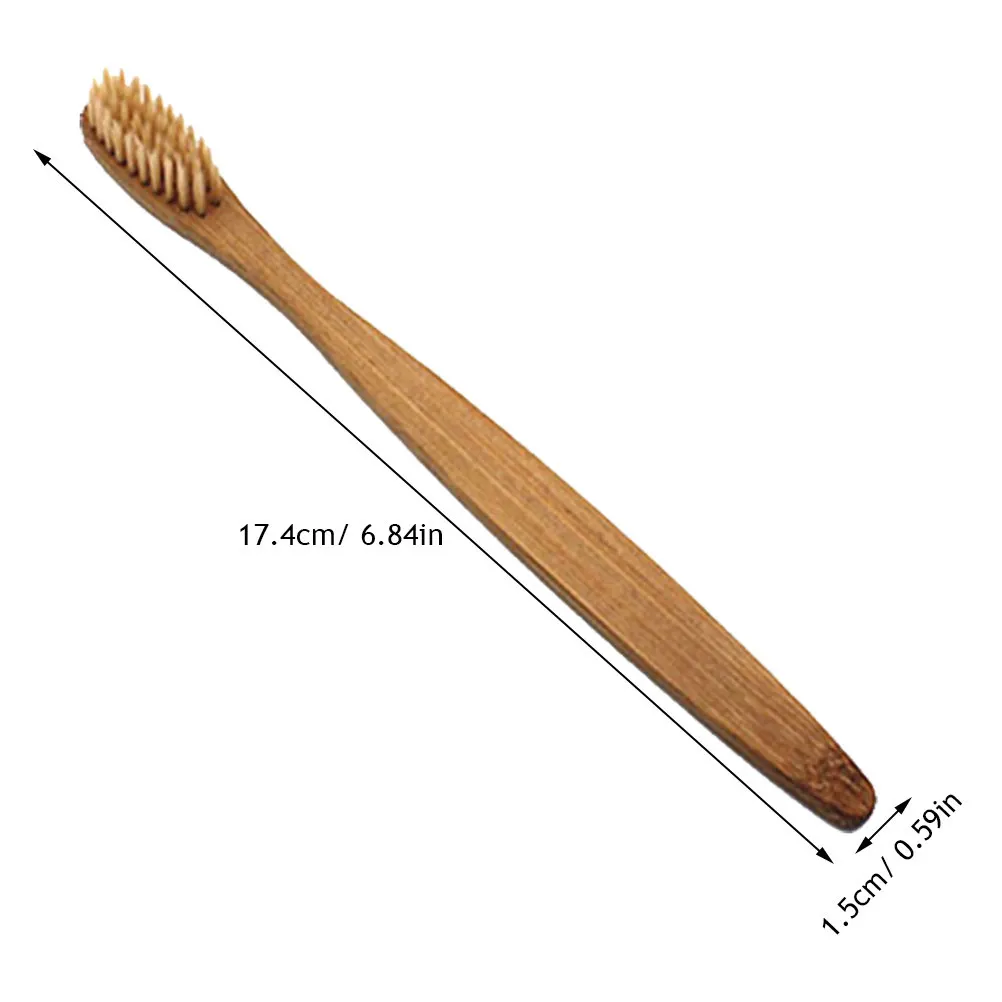 8Pcs Bamboo Toothbrush Set Biodegradable Eco Friendly Toothbrushes for Oral Care Brightens Teeth Removes Stains