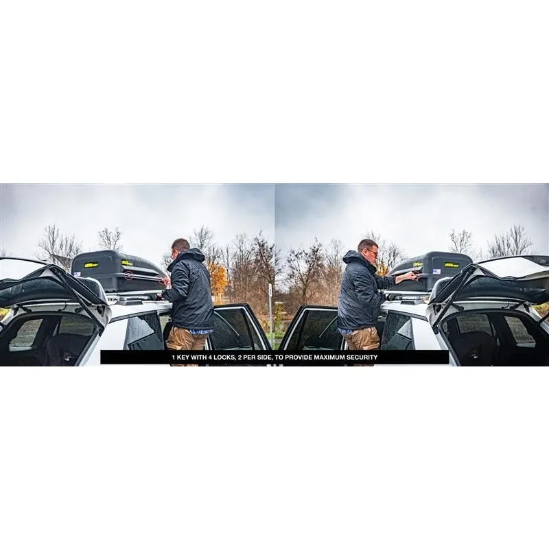 Rooftop Cargo Carrier for Car Storage   Small Roof Rack Cargo Carrier   Heavy Duty Weatherproof Storage  Made in USA - 10