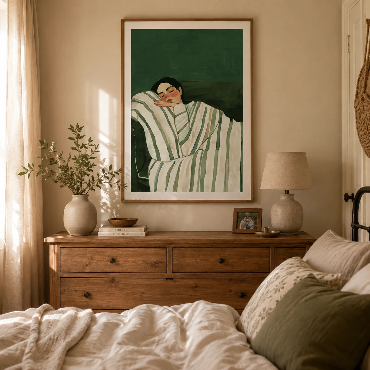 Dreaming In Green Poster,Canva - Home Decor Green 评论和价格