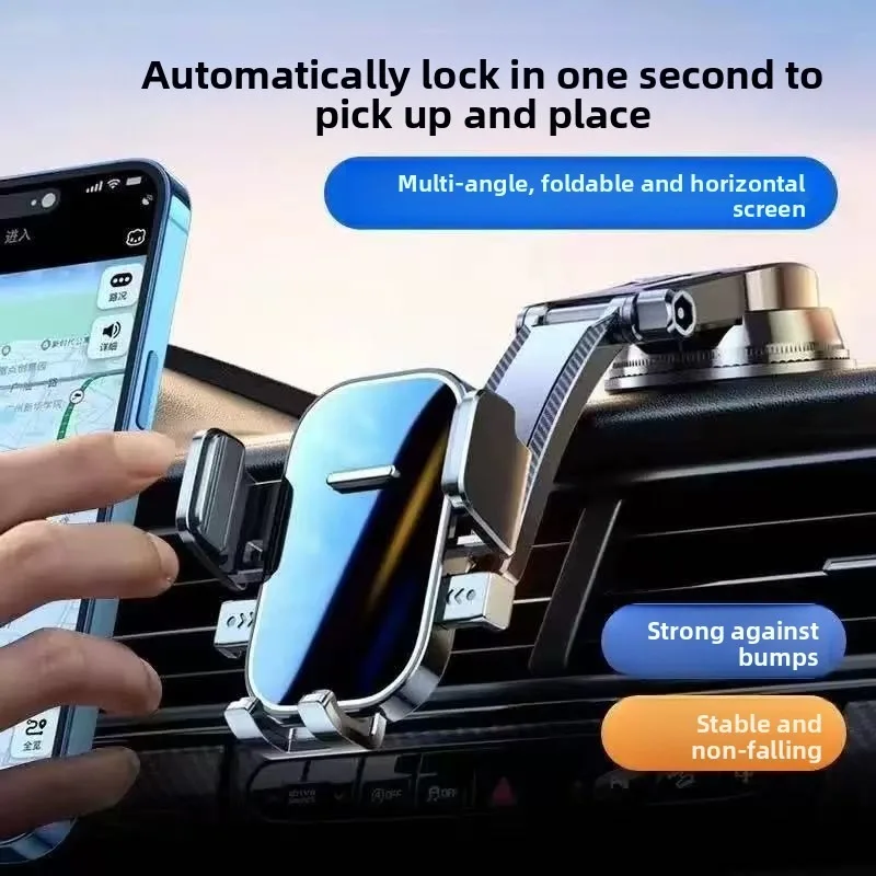 

Car Phone Holder Stand Dashboard Mount 360° Rotatable Gravity Smartphone Holder With Extension Rod Bracket GPS Support